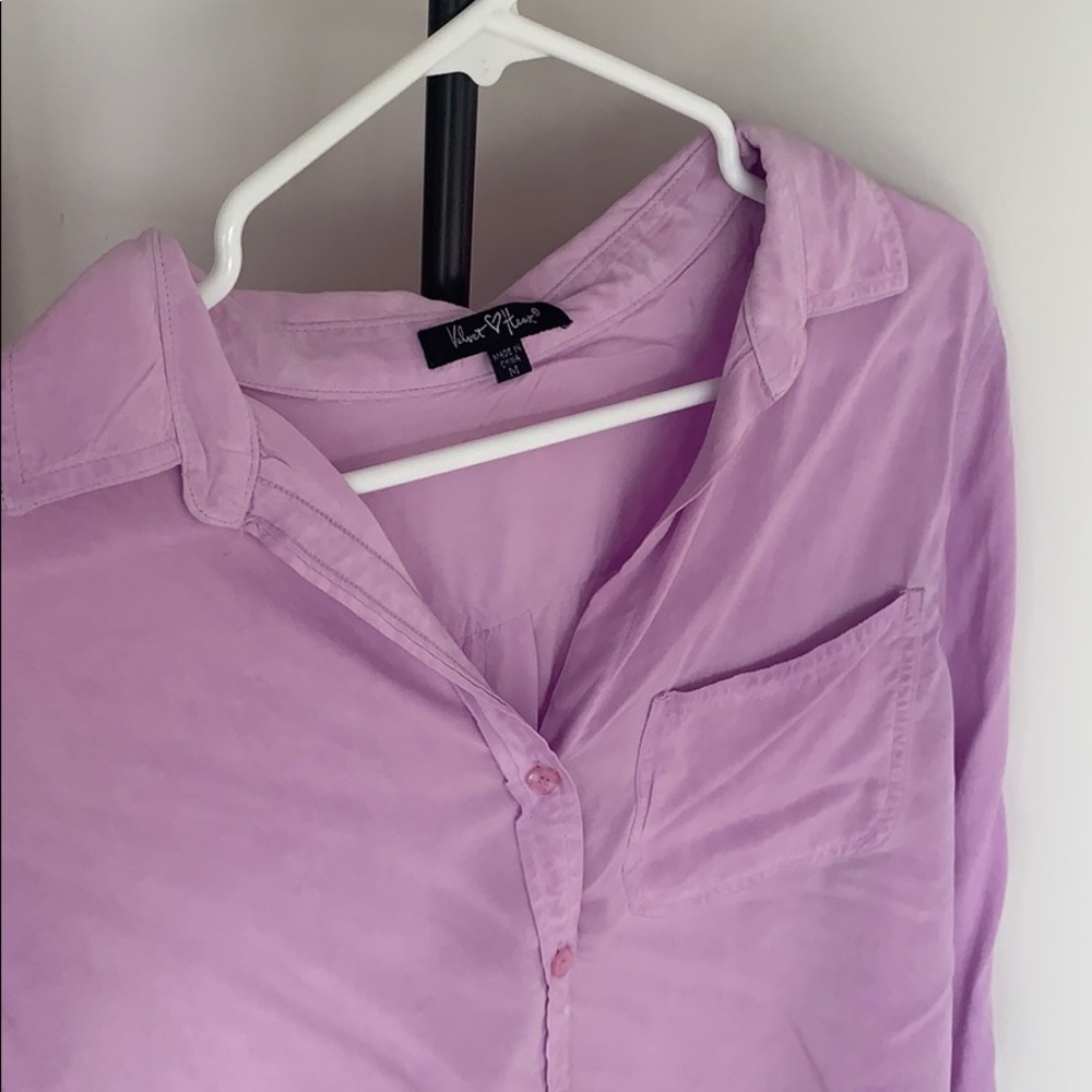 Purple Button Down Shirt - image 2
